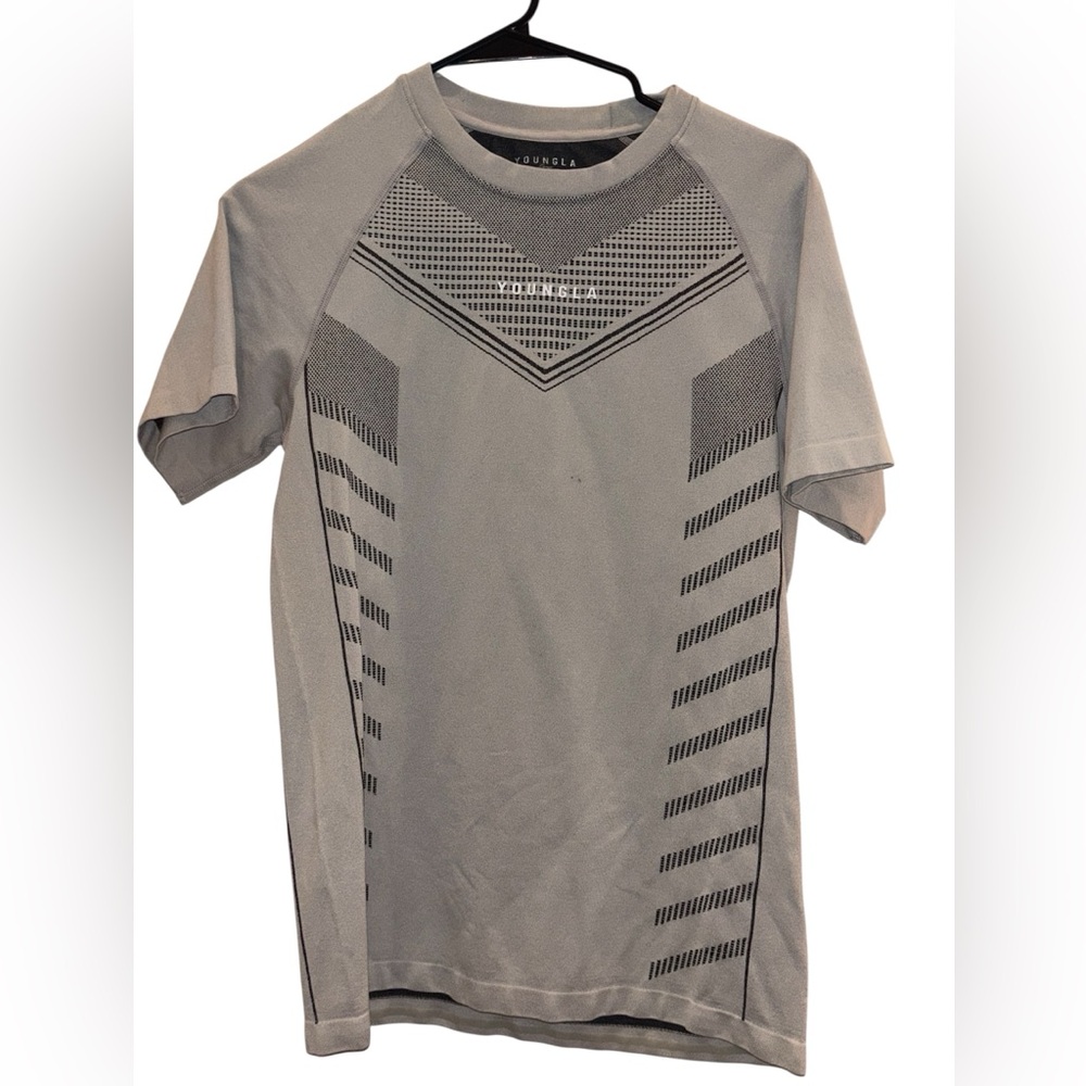 YoungLA Light Gray Compression T-Shirt - Reversible